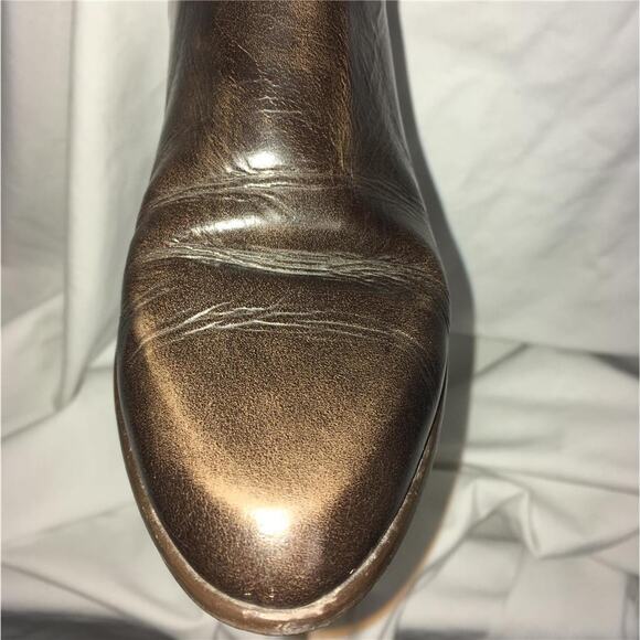 Vintage NINE WEST Brown Leather R-LOUISA Knee-High Flat Riding Style Boots 7M - Picture 7 of 11